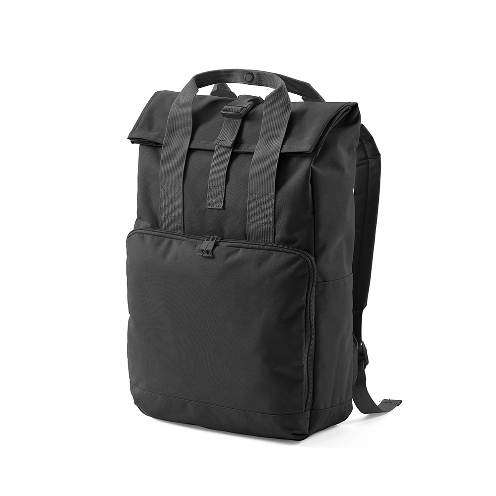 Sac à dos Warsaw 20L rPET. Fermeture enroulable avec boucle.