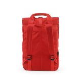 Vue 3 de Sac à dos Warsaw 20L rPET. Fermeture enroulable avec boucle.