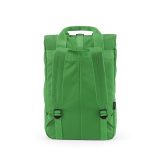 Vue 3 de Sac à dos Warsaw 20L rPET. Fermeture enroulable avec boucle.