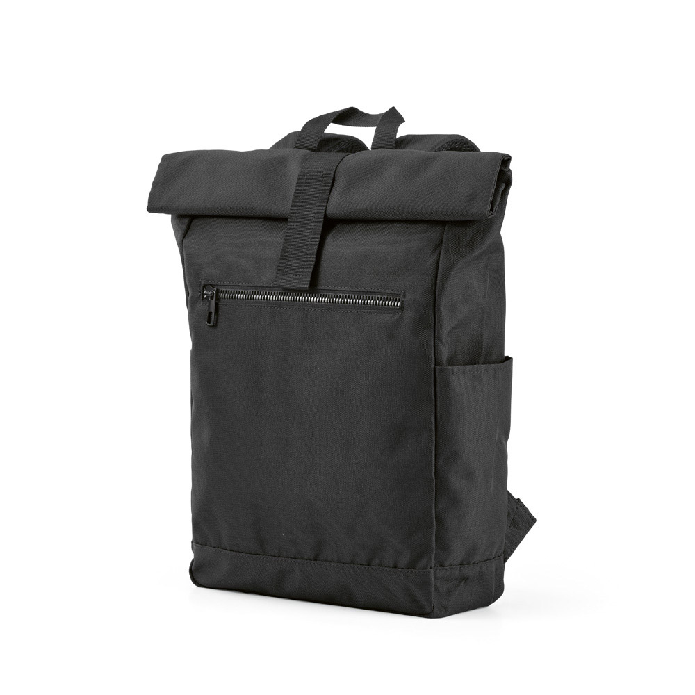 Sac à dos Rome 12L en rPET. Fermeture enroulable avec velcro