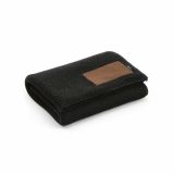 Vue 9 de Plaid Mondrian en rPET et laine, patch personnalisable.