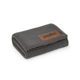 Vue 7 de Plaid Mondrian en rPET et laine, patch personnalisable.