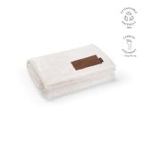 Vue 6 de Plaid Van Eyck en rPET 240 g/m², patch personnalisable.