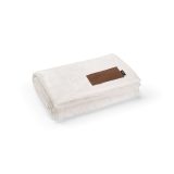 Vue 1 de Plaid Van Eyck en rPET 240 g/m², patch personnalisable.