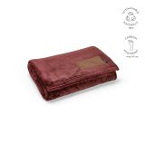 Vue 5 de Plaid Van Eyck en rPET 240 g/m², patch personnalisable.