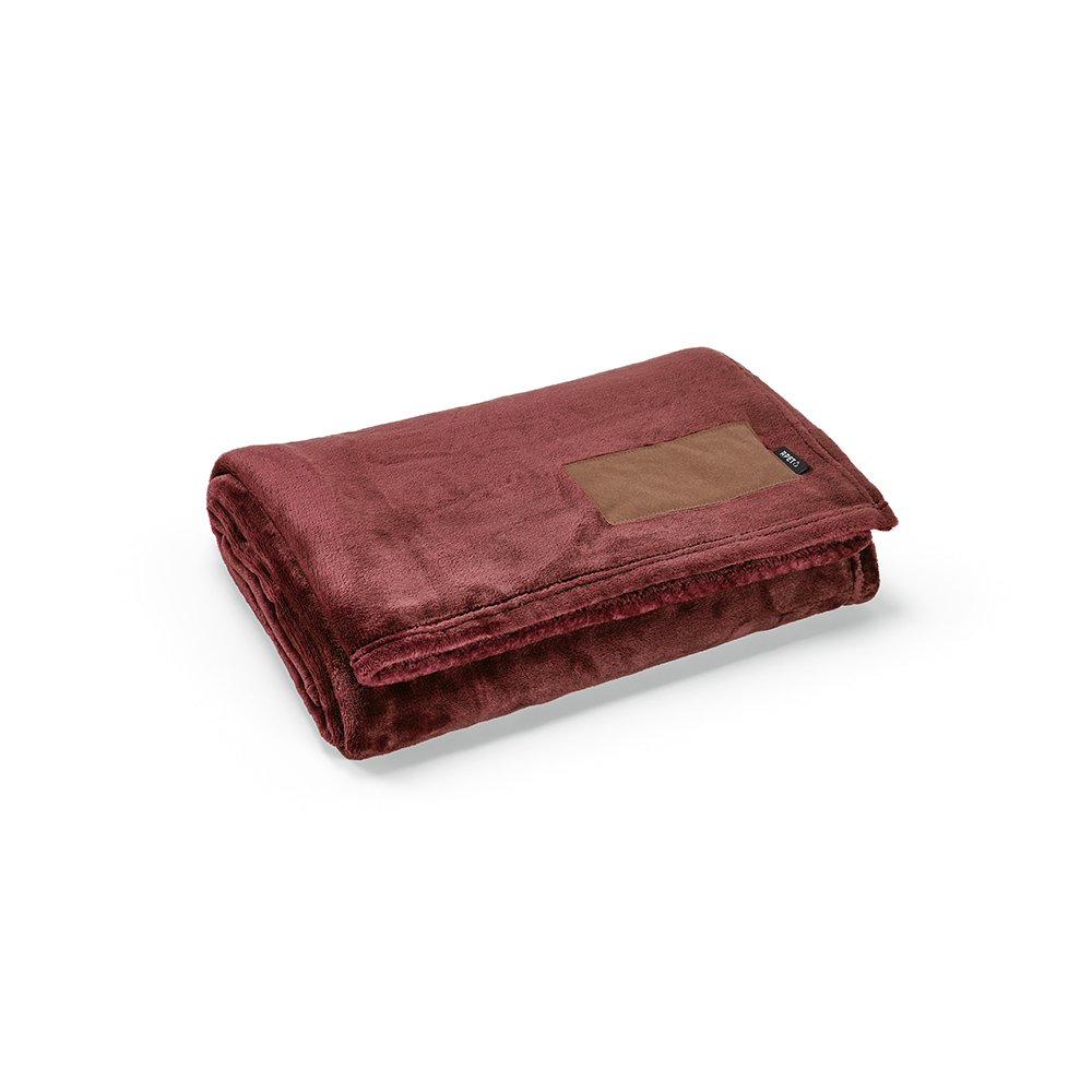 Plaid Van Eyck en rPET 240 g/m², patch personnalisable.