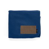 Vue 8 de Plaid Pollock en rPET 180 g/m², patch personnalisable.