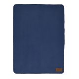 Vue 9 de Plaid Pollock en rPET 180 g/m², patch personnalisable.