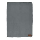 Vue 6 de Plaid Pollock en rPET 180 g/m², patch personnalisable.