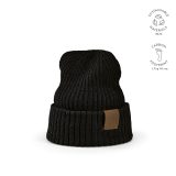 Vue 8 de Bonnet Cobain en rPET et laine. Patch personnalisable