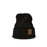 Vue 9 de Bonnet Cobain en rPET et laine. Patch personnalisable
