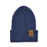 Vue 2 de Bonnet Cobain en rPET et laine. Patch personnalisable