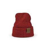 Vue 1 de Bonnet Cobain en rPET et laine. Patch personnalisable