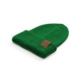 Vue 3 de Bonnet Cobain en rPET et laine. Patch personnalisable