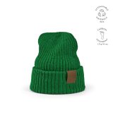 Vue 5 de Bonnet Cobain en rPET et laine. Patch personnalisable