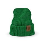 Vue 6 de Bonnet Cobain en rPET et laine. Patch personnalisable