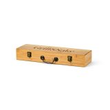 Vue 16 de Set barbecue Turner bambou,mallette: pince, fourchette et spatule