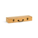 Vue 1 de Set barbecue Turner bambou,mallette: pince, fourchette et spatule
