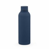 Vue 3 de Gourde Hudson 540 ml. Double paroi, étanche. Finition caoutchouc