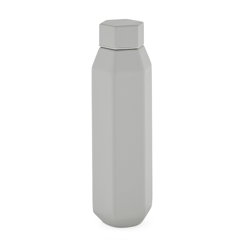 Gourde Hexagul rInox 530ml.Double paroi, étanche.Forme hexagonale