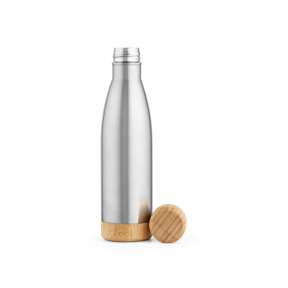 Gourde Rio Grande rInox et Bambou 530ml. Double paroi, étanche