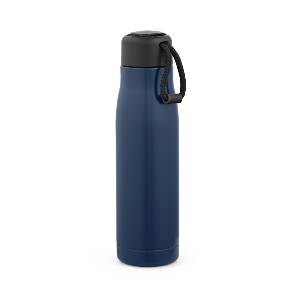 Gourde Lena rInox 570ml. IDouble paroi, étanche,poignée en rPET