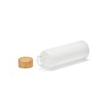 Vue 6 de Gourde Indus en verre borosilicate,bouchon bambou 510ml. Etanche