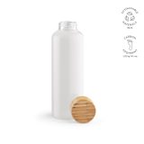 Vue 8 de Gourde Indus en verre borosilicate,bouchon bambou 510ml. Etanche