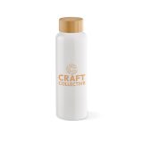 Vue 9 de Gourde Indus en verre borosilicate,bouchon bambou 510ml. Etanche