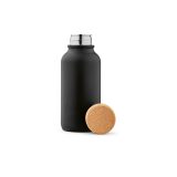 Vue 14 de Gourde Volga rInox 530ml. Bouchon liège. Paroi simple, étanche