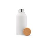Vue 2 de Gourde Volga rInox 530ml. Bouchon liège. Paroi simple, étanche