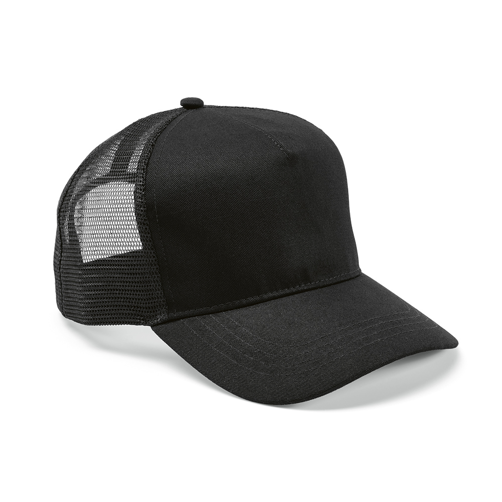 Casquette Zappa, rPET et rCOTON. 5 pans, fermeture à pression