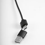 Vue 6 de Câble de charge Asimov 5-en-1 bambou/rPET,lumineux,charge rapide