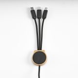 Vue 2 de Câble de charge Asimov 5-en-1 bambou/rPET,lumineux,charge rapide