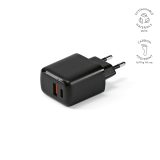 Vue 5 de Chargeur mural Franklin, rABS, 20W, USB-C & A, charge rapide