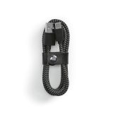 Vue 4 de Câble de charge Leibniz, rPET 1m, USB-A/USB-C, charge rapide