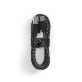 Vue 2 de Câble de charge Leibniz, rPET 1m, USB-A/USB-C, charge rapide