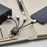 Vue 6 de Câble de charge Sagan, 4-en-1 rTPR, logo lumineux et boucle