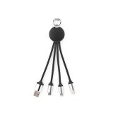 Vue 2 de Câble Boyle 4-en-1 en rABS. 10W, porte-clés et logo rétroéclairé