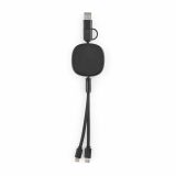 Vue 5 de Bohr Câble 3-en-1 en rABS et Bambou. 1 m rétractable. 10 W