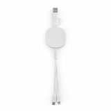Vue 3 de Bohr Câble 3-en-1 en rABS et Bambou. 1 m rétractable. 10 W