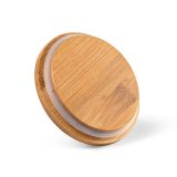 Vue 7 de Bocal Munch 1000 céramique 980 ml, couvercle en bambou
