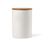 Vue 2 de Bocal Munch 1000 céramique 980 ml, couvercle en bambou