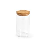 Vue 3 de Bocal Magritte 1000 verre borosilicaté 1015 ml, couvercle liège