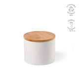 Vue 9 de Bocal Munch 500 céramique 525 ml, couvercle en bambou