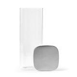 Vue 4 de Bocal Delacroix 2100 verre borosilicaté 2130 ml, couvercle rInox