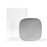 Vue 4 de Bocal Delacroix 1200 verre borosilicaté 1270 ml, couvercle rInox