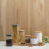 Vue 5 de Bocal Delacroix 1200 verre borosilicaté 1270 ml, couvercle rInox