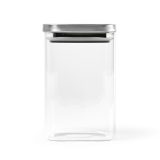 Vue 2 de Bocal Delacroix 1200 verre borosilicaté 1270 ml, couvercle rInox
