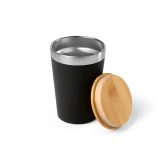 Vue 7 de Gobelet Don rSS 400ml avec couvercle bambou. Double paroi